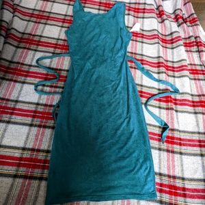 NWT windsor teal faux suede dress